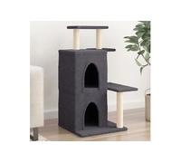 Vidaxl Arbre À Chat Avec Griffoirs En Sisal Gris Foncé 97 Cm