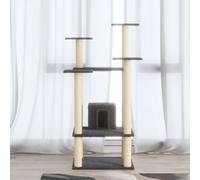 Arbre à Chat avec Griffoirs en Sisal Gris Foncér 110cm Grattoir Animaux vidaXL