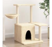 Arbre à Chat avec Griffoirs en Sisal Tour de Jeux Poteaux Gris Foncé vidaXL