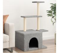 Arbre à chat avec griffoirs en sisal gris clair 110 cm 172104