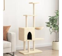 Arbre à Chat avec Griffoirs en Sisal Tour de Jeux Poteaux Maison Chaton vidaXL