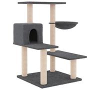 Arbre à chat avec griffoirs en sisal vidaXL 82,5 cm Gris 82,5 cm