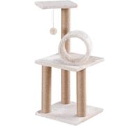 Arbre à Chat avec griffoirs recouverts de sisal, Balle Jouet taquine et recouvert de Peluche Douce, griffoir pour Chaton pour Petits Chats Chatons