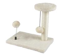 Arbre à Chat avec Jouets "1 Plateforme" 28cm Écru