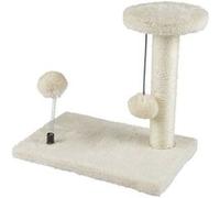 Arbre à Chat avec Jouets "1 Plateforme" 28cm Écru Beige G