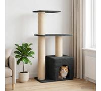 vidaXL Arbre à Chat avec poteaux à griffer en sisal Gris foncé 133 cm