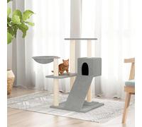 171668 Arbre à chat avec griffoirs en sisal Gris foncé 82 cm