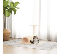 Arbre à Chat avec Tunnel Crème 60x34,5x50cm Arbre à Grimper Tour de Jeu vidaXL