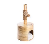 Arbre à chat bambou cabane Martin Sellier Beige 40 cm