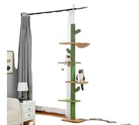 Arbre à chat Cactus, hauteur réglable jusqu'à 235 cm, design à 5 niveaux, convient à plusieurs chats , AMT0187GNAMT0187GN, comme image