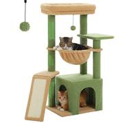 Arbre à chat cactus pour chats d'intérieur avec très grande grotte, 1 planche en sisal, 3 griffoirs, tour à chat avec grand hamac et perchoir, 90 cm Une décoration extraordinaire - l'oasis ultime pour