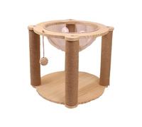Arbre à Chat Cadre d'escalade en Bois Massif avec Capsule Spatiale étagère pour Chat Super Nid de Chat Colonne d'escalade Grande Tour pour Chat Intégrée,A