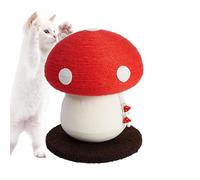 Arbre à chat champignon, corde en sisal avec mini jouet de champignon suspendu | Arbre à chat d'exercice pour jouer et gratter