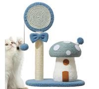 Arbre à chat champignon - Jolie tour à griffer d'intérieur | Jouet interactif pour chat avec poteau et base en sisal, arbre d'activités amusant pour chatons, décoration de salon, entraînement, jeu
