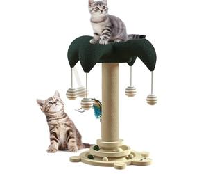 Arbre à chat - Colonne à chat - Format portrait avec balle en sisal - Meuble d'escalade interactif comme jouet de divertissement et jouet pour chat