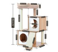 Arbre à chat, construction robuste en bois, plusieurs niveaux ,89CM-a, L