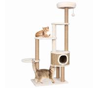 vidaXL Arbre à chat Herbiers marins 148 cm – Coussin de luxe – Grattoir en herbe marine