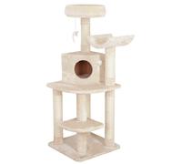 Kerbl Arbre à chat d'angle Zirkonia – Beige 50x60x130 cm, bois, sisal, 2 souris en peluche