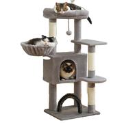 arbre à chat de 120cm avec hamac, brosse d'auto-soin, arbre à chat à 5 niveaux, XL