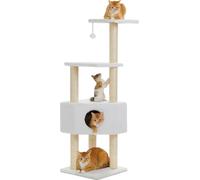 Arbre à chat, design à plusieurs niveaux, refuge confortable, jouet interactif, ZJS-14220N, L