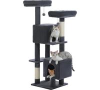 Arbre à chat, design à quatre étages, appartements confortables, AMT0292DGY, L