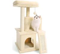 Arbre à chat, design à trois couches, construction robuste, AMT0014BG, comme illustré