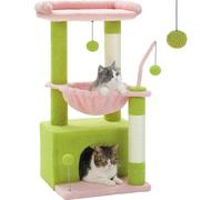 Arbre à chat, design trois couches, construction en bois, AMT0211PK, M