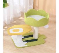 Arbre à chat d'intérieur avec griffoir et cadre d'escalade multicouche, meuble durable pour chats de petite et moyenne taille, design tout-en-un, parfait pour jouer et se reposer (taille S)