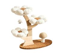 Arbre À Chat D'intérieur avec Plusieurs Plateformes Et Jouets Interactifs, Tour d'escalade À Plusieurs Niveaux pour Chats D'intérieur(White)