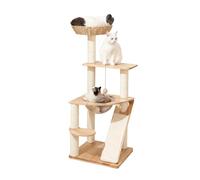 Arbre À Chat D'intérieur avec Tour De Jeu Grimpante, du Sol Au Plafond, Jouet Interactif Et Niche D'observation Transparente. Grand Centre D'activités pour Chats.