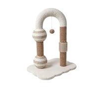Arbre À Chat D'intérieur Moderne avec Deux Griffoirs Et Jouet Interactif, Un Véritable Espace De Jeu Et De Repos pour Les Petits Espaces.
