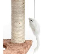 Arbre à Chat Double Couche avec Jouet intégré, idéal pour aiguiser Les Ongles et Jouer, favorise l'exercice et Le Divertissement félin.