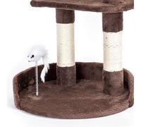 Arbre à Chat Double Couche, Design en Forme de Patte, avec Jouet, idéal pour Escalade, Jouer et se Reposer.