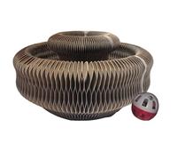 Arbre à chat en carton - Accordéon magnétique interactif pour animaux de compagnie | Jouet piste chats pour divertissement, exercice, stimulation mentale et temps