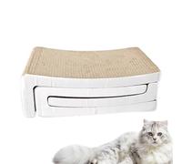 Arbre à chat en carton résistant pour griffer, jouet interactif résistant avec surface épaisse pour grimper, jouer et se reposer dans la maison, le jardin ou les coins de fenêtre