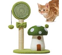 Arbre à chat en forme de champignon, arbre à chat interactif intérieur à gratter | Scratcher en sisal Board Scratcher, poteaux de passage champignons multifonctionnels