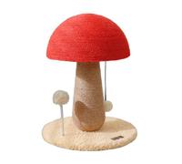 Arbre à chat en forme de champignon avec jouet en sisal pour protéger les meubles