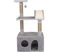 Arbre à chat en forme de tour de 99,1 cm avec niches en peluche, griffoir et jouet - Grimpeur à chat multi-niveaux pour sauter, gratter et jouer - Meuble idéal pour chats d'intérieur