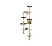 Arbre À Chat Avec Griffoirs En Sisal 194 Cm Beige Et Marron