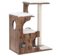 Arbre à chat FEANDREA hauteur 88 cm Brun rustique et blanc PCT70HW G