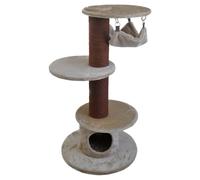 Arbre À Chat Giorgia Beige/Orange Pour Chats, Duvo+, 60x60x120 Cm, Robuste