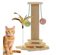Arbre à chat - Grand griffoir pour chat | Jouet interactif réutilisable anti-basculement pour faire de l'exercice à la maison, encourager l'exercice du chaton à garder le sol divertissant à