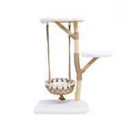 Arbre à Chat, Grand hamac pivotant à Plusieurs Niveaux, griffoir cloisons, Jouet for Chat en Forme de Nuage, Maison for(M)