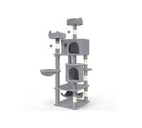 Arbre a chat Grande taille 5 niveaux avec griffoir grattoir 168cm gris