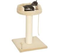 Arbre à chat grattoir - PawHut - design jeu boule et cordelette suspendue plateforme centre activités - sisal - 55x55x83cm - beige