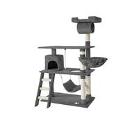 Arbre à chat griffoir escalade 141 cm avec système de sécurité gris