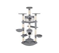 Arbre à chat griffoir escalade 201 cm système Anti-basculement inclus gris/blanc