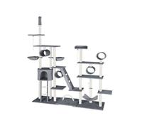 Arbre à chat griffoir escalade réglable de 234 à 261 cm gris