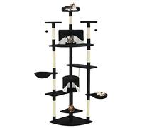 Arbre à Chat Griffoir, Tour de Jeux Arbre à Grimper Arbres d'activité pour Chat Arbre à Chat avec griffoirs en sisal 203 cm Noir et Blanc