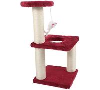 Arbre à Chat Griffoir Vertical à Trois Niveaux pour Chatons | Panneau en Carton Dense, Base Plate et Balle Suspendue, Usage Intérieur en Appartement
